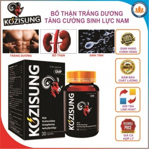 KOZISUNG Bổ thận tráng dương, mạnh gân cốt, giúp tăng cường sinh lực & khả năng sinh lý nam, tăng chất lượng tinh trùng, hỗ trợ điều trị vô sinh